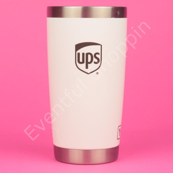 Yeti 20 Oz Rambler Tumbler with MagSlider Lid White UPS Be Unstoppable Glossy - Picture 3 of 14